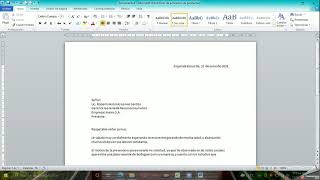 COMO REDACTAR UNA CARTA DE SOLICITUD DE EMPLEO EN WORD Prof José Luis Martínez [upl. by Mitzie523]