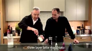 aerolatte  milk frother makes three layer caffè latte macchiato [upl. by Egap]