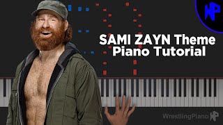 WWE SAMI ZAYN THEME quotWORLDS APARTquot PIANO TUTORIAL [upl. by Holtorf]