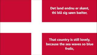 Anthem of Denmark  Danmarks Nationalsang DKEN lyrics [upl. by Diskson542]