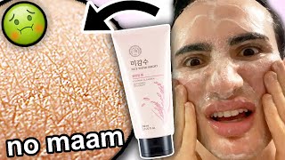 I tried THE FACE SHOP Rice Bright Cleansing Foam for ONE WEEK feels like plastic [upl. by Iralav]