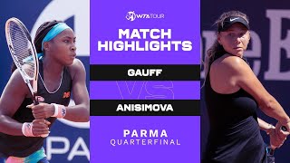 Coco Gauff vs Amanda Anisimova  2021 Parma Quarterfinal  WTA Match Highlights [upl. by Kielty105]