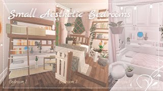 3 Small Aesthetic Bedroom Ideas  Bloxburg Speed Build  Its SummerRose [upl. by Faunie]