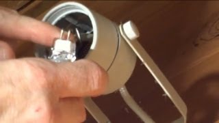 How To Replace Track Light Halogen Bulb MR16 [upl. by Yenots]