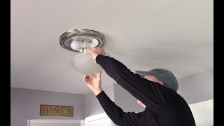 How To Replace A Light Bulbs In A Ceiling Fixture [upl. by Dahc654]