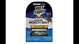 Hot Shot HG96591 Ultra Liquid Roach Bait 3Count [upl. by Ahsyekal79]