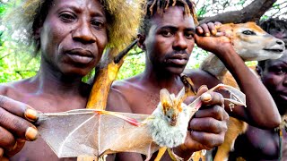 RAIDING A BABOON CAMP with Hadza HunterGatherers in Tanzania [upl. by Aronek]