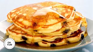 Professional Baker Teaches You How To Make BLUEBERRY PANCAKES [upl. by Annunciata]