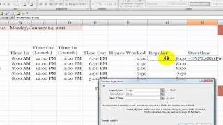 How to Calculate Overtime Hours on a Time Card in Excel [upl. by Gerger]