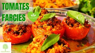 TOMATES FARCIES  recette vegan protéinée facile ​ LUNDI VERT n°180 [upl. by Notlil]