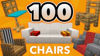 100 Minecraft Chair Ideas How to Build Furniture Designs in Minecraft [upl. by Mell]