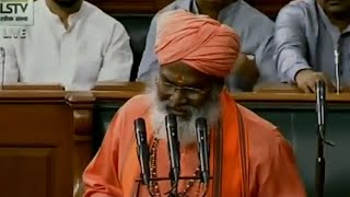 Mandir wahi banayenge slogan after BJP MP Sakshi Maharaj takes oath in LS [upl. by Nosreip]