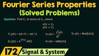 Properties of Fourier Series Solved Problems [upl. by Mongeau]