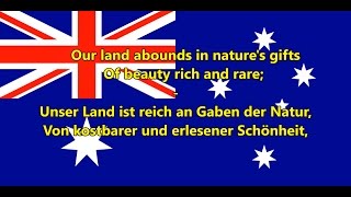 Australische Nationalhymne  Anthem of Australia ENDE Text [upl. by Isidore]