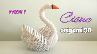 CISNE ORIGAMI 3DPRIMERA PARTEpaso a paso [upl. by Aneerbas]