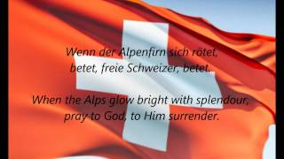 Swiss National Anthem  quotSchweizerpsalmquot DEEN [upl. by Neelloj960]