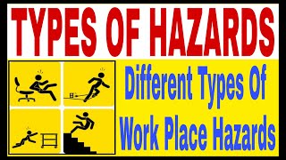 Types Of Hazards at Work Place  Categories of Hazards  Classification of Hazards [upl. by Reggi]