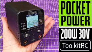 ToolkitRC P200 Mini 30V 200W 10A GaN Adjustable Mini Desktop Power Supply USB Output  Full Review [upl. by Hploda]