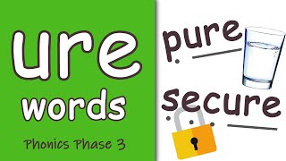 ure Words  Phonics Phase 3  Segmenting amp Blending [upl. by Aicel]