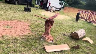 A fabulous range of wooden sculpture at Caerleon festival 2024 [upl. by Aleakam437]