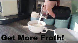 How to Get More Froth from Your Nespresso Coffee Aeroccino  Nespresso tips and help [upl. by Cypro432]