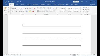 Shortcut Key to Draw Straight Lines in MS Word Word 20032019 [upl. by Egroej763]