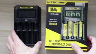 Nitecore UM4 battery charger Review [upl. by Enom545]