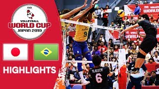 JAPAN vs BRAZIL  Highlights  Mens Volleyball World Cup 2019 [upl. by Eciryt]