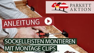 Sockelleisten montieren Teil 2 Montageclips Clipstar [upl. by Bertelli]