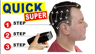 QUICK amp EASY HOME HAIRCUT TUTORIAL  How To Cut Mens Hair With Clippers Tutorial [upl. by Basso887]