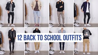 12 Stylish Back to School Outfits  Men’s Fashion  Outfit Ideas [upl. by Anzovin236]