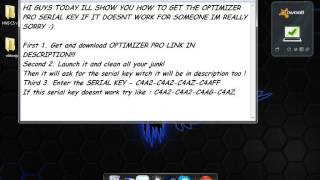 Optimizer PRO free serial key  download link [upl. by Cindie]