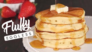 Eggless Fluffy Pancakes  Easy One Bowl  How Tasty Channel [upl. by Peder]